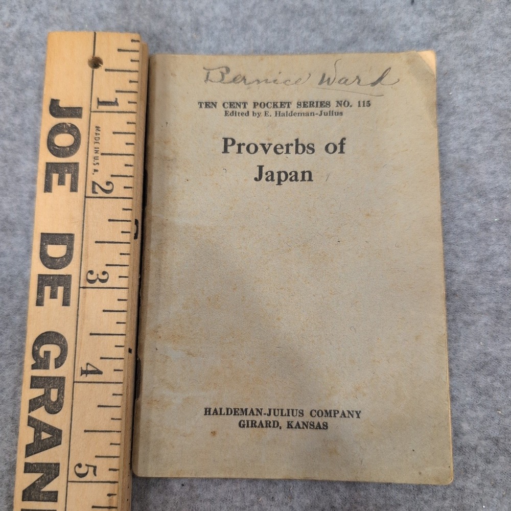 Proverbs of Japan Little Blue Book No 115 Haldeman-Julius Pocket Series 1920s - Picture 1 of 1